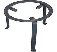 TREPPIEDI TRIBORA CIRCOLARE IN FERRO PER CAMINO FUOCO Ø CM. 25 H. 15 NERO