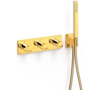 Tres B-System rubinetto per vasca e doccia da incasso con termostato oro 30725401OR