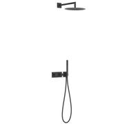 Tres B-System set doccia da incasso con termostato con soffione nero 30735204NM