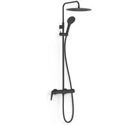 Tres Fuji set doccia a parete con soffione nero 28119701NM