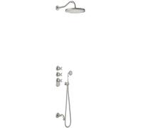 Tres Monoclasic set doccia da incasso con termostato con soffione acciaio 242.353.01.AC