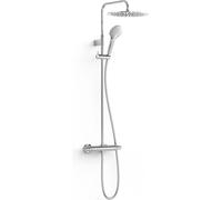 Tres Over-Wall set doccia a parete con termostato con soffione cromo 19038705