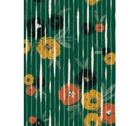 Tres Tintas Carta da parati Broken Poppies - Green