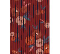 Tres Tintas Carta da parati Broken Poppies - Red