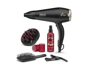 TRESemme Keratin Smooth Volume Shine - Set regalo con asciugacapelli e diffusore - Potente asciugacapelli da 2200 W, protezione dal calore, spazzola a pagina, accessori, nero, 5543BU