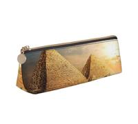 TRESILA Astuccio colorato in stile bohémien, con motivo floreale, in pelle, per matite, matite, penne, organizer per cancelleria durevole, Piramide egiziana nel deserto, Taglia unica, Organizer per