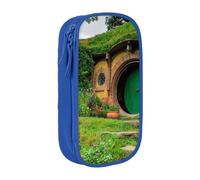 TRESILA Astuccio di grande capacità con scomparto con cerniera, astuccio per matite e penne, organizer resistente, grande astuccio per cancelleria, fantasia rurale, Blu, Taglia unica, Organizer per