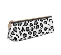 TRESILA Colorato Tropicale Pesce di Mare / Matita di Pelle Matita Matita Penna Sacchetto Organizzatore Durevole Cancelleria Organizer Matita, Leopardo bianco e nero, Taglia unica, Organizer per borse