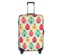 TRESILA Copertura elastica per valigie, in poliestere, resistente, antigraffio, adatta per valigie da 45-81 cm, colore: rosso e bianco fungo, Coccinelle Modello Del Fumetto, M