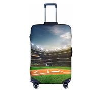 TRESILA Copertura elastica per valigie, in poliestere, resistente, antigraffio, adatta per valigie da 45-81 cm, motivo: carpa giapponese, Sfondo verde campo da baseball, XL