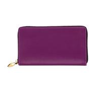 TRESILA Portafoglio da donna in pelle di grande capacità, borsa lunga, pochette porta carte di credito, portamonete, portafoglio per donne e uomini, aereo, Morning Glory Viola, Taglia unica