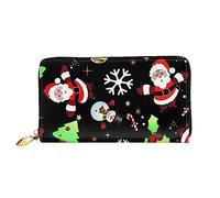 TRESILA Portafoglio da donna in pelle di grande capacità, borsa lunga, pochette porta carte di credito, portamonete, portafoglio per donne e uomini, note musicali con uccelli volanti, Merry