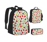 TRESILA Zaino per bambini, ragazzi e ragazze, zaino in poliestere resistente, zaino per libri con borsa per il pranzo e astuccio (set zaino 3 in 1) /National Park, Mais vegetale, Taglia unica, Set di
