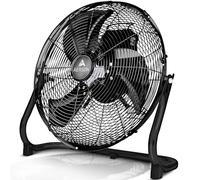 TRESKO AERSON Ventilatore da pavimento 40 cm, con 3 livelli di potenza, ventilatore 75W, alto flusso d'aria, struttura robusta in metallo, angolo di inclinazione ca. 110 gradi