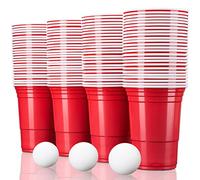 TRESKO® Bicchieri di plastica USA e Getta per Feste | Stile Americano | Ideali per Beer Pong | 470 ml | Confezione da 50 Pezzi