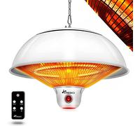 TRESKO Riscaldatore ad infrarossi per soffitto 1500W | Riscaldatore elettrico | Riscaldatore per patio per interni ed esterni | Stufa Elettrica Terrazza (Bianco)