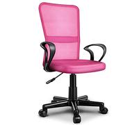 TRESKO® Sedia da Ufficio Sedia da scrivania Girevole con braccioli, Regolabile in Altezza, Sedile Imbottito, Sedia ergonomica, pistone Approvato SGS