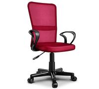 TRESKO® Sedia da Ufficio Sedia da scrivania Girevole con braccioli, Regolabile in Altezza, Sedile Imbottito, Sedia ergonomica, pistone Approvato SGS
