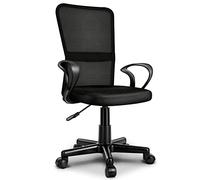 TRESKO® Sedia da Ufficio Sedia da scrivania Girevole con braccioli, Regolabile in Altezza, Sedile Imbottito, Sedia ergonomica, pistone Approvato SGS