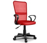TRESKO® Sedia da Ufficio Sedia da scrivania Girevole con braccioli, Regolabile in Altezza, Sedile Imbottito, Sedia ergonomica, pistone Approvato SGS