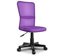 TRESKO® Sedia da Ufficio Sedia da scrivania Girevole, Regolabile in Altezza, Sedile Imbottito, Sedia ergonomica, pistone Approvato SGS (Porpora)