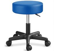 TRESKO® Sgabello con schienale regolabile in altezza, imbottitura spessa 10 cm, girevole