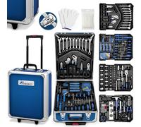 TRESKO® Valigia degli attrezzi composta da 1400 pezzi | cassetta degli attrezzi | portaattrezzi | set di arnesi | trolley degli attrezzi | acciaio cromo-vanadio (Blu)
