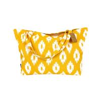 TRESMESTRES Borsa Mare Donna XXL Estiva - Stile Mediterraneo, Capiente e Leggera - Borsa Spiaggia Grande per Famiglia Perfetta per Piscina - Senape, 65 x 40 cm