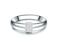 Tresor 1934 Anello a fascia da Donna in Argento Sterling 925 con Zirconia Brillante