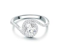 Tresor 1934 Solitario da Donna in Argento Sterling 925 con Zirconia Brillante