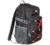 Trespass Albus Backpack Zaino Perfetto per Scuola, Escursionismo, Campeggio o Lavoro, nero/rosso, EACH