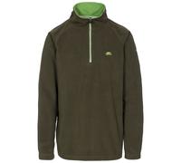 TRESPASS BLACKFORD MEN'S 1/2 ZIP MICROFLEECE PULLOVER olive green