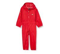 Trespass Button, Tuta Impermeabile con Cappuccio Bambino, Rosso, 18-24 Mesi
