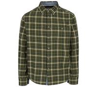 Trespass Camicia Uomo Casual Cotone Withnell, Verde Check, M