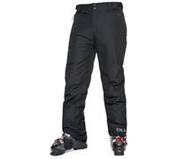 Trespass DLX Coffman, Nero, XXL, Pantaloni da Sci Impermeabili con Zip alla Caviglia, Ghette e Ventilazione Laterale da Uomo, Taglia XL, 2XL, Colore Nero