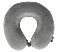 Trespass Memow - Cuscino in memory foam, per viaggio, aereo, auto, treno, comodo cuscino per il collo, grigio, 60 x 30 x 40 cm