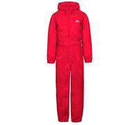Trespass Pulsante, Tuta Antipioggia Impermeabile con Cappuccio Bambini, Rosso, 2/3 Anni