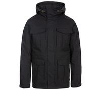 Trespass Rainthan, Giacca Antipioggia Impermeabile con Cappuccio Nascosto Uomo, Nero, XXS