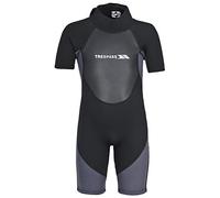 Trespass Scuba, Nero, 2/3, Corto 3 mm, in Neoprene, con Cerniera 7 mm, per Bambini/Ragazzi, età 2-3, Nero