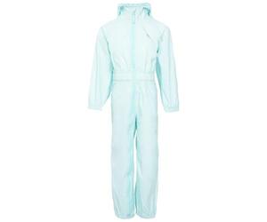 Trespass Tuta Antipioggia Impermeabile con Cappuccio per Bambini con Bottone Chiaro, Menta pallida, 3 4 Anni UK