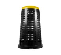 Trespolo Bidone Nero Coperchio giallo 24703 Stefanplast