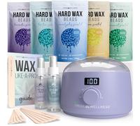 Tress Wellness Kit ceretta per pelli sensibili, sicuro per viso e pelle, spray preparazione e post-cura, facile da usare, kit a casa per viso, bikini, brasiliana e tutto il corpo, display digitale