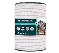 TRESSELEC - Nastro ZZ 12,5 mm - Recinzione elettrica per animali (mucca, capra, pecora, cavallo) - Bobina da 200 m - 5 fili in acciaio inox diametro 0,20 mm e 2 fili rame diametro 0,30 mm