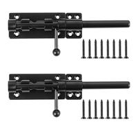 Tressify 2 bulloni a cilindro in acciaio inossidabile da 20 cm, bulloni scorrevoli resistenti, in acciaio inossidabile 304 con foro per lucchetto, chiavistelli per porte interne per porta del capanno