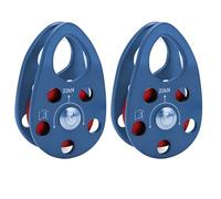 Tressify 2 pezzi per arrampicata e arboricoltore lavoro albero, 20 Kn Heavy Duty girevole corda puleggia, in lega di alluminio blu, micro puleggia di sollevamento mobile, 1,2 cm/12 mm corda