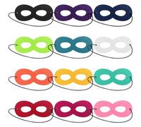 Tressify 60 maschere per cosplay, design infinito con occhi in feltro, 12 colori vivaci, comode accessori per giochi di ruolo, feste in maschera di lunga durata, per giovani e adulti