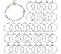 Tressify Bracciale a catena da donna, 80 pezzi, alla moda, in lega di zinco, chiusura a T, design semplice e chic, ideale per varie occasioni e fai da te con ciondoli