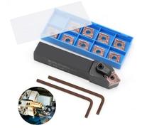 Tressify con 2 chiavi Mcsnl1616H12 Portautensili per tornio Mcsnl1616H12, 10 pezzi Cnmg120408-Ma Vp15Tf inserti in carburo punte per tornitura, lama per inserto in carburo e set portautensili per