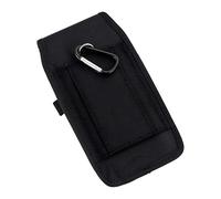 Tressify Custodia per telefono XXL nera in nylon per cintura, stile fondina verticale, custodia protettiva per telefono con chiusura, sgancio rapido, custodia per cintura, adatta per 14 13 12 Pro Max