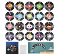Tressify Decorazioni per dischi in vinile, 20 pezzi, kit collage da parete 5,6 vuoto, poster per copertine di CD, poster rock and roll musica decorazioni per feste, immagini estetiche vintage
